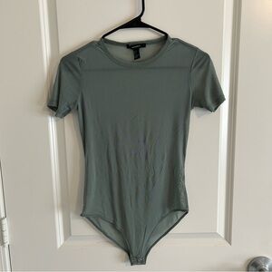 Sage Green Sheer Mesh Bodysuit